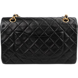 Chanel Quilted Lambskin Medium 24K Gold Double Flap Shoulder Bag