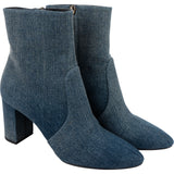 Saint Laurent Blue Denim Ankle Boots (37)