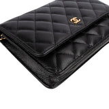 Chanel Caviar Leather Wallet On Chain Crossbody Bag