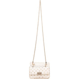 Valentino Quilted Leather Rockstud Spike Turnlock Flap Crossbody Handbag