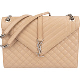 Yves Saint Laurent Grain De Poudre Matelassé Large Envelope Crossbody Bag