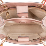Gucci Pink Leather Bamboo Handbag