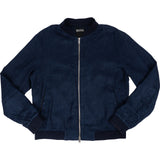 Zegna Oasi Lino Navy Denim Style Bomber Jacket (52 / L)