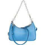 Prada Blue Nylon Triangle Re-Edition Crossbody Bag