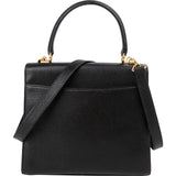 Gucci Black Grained Leather Padlock Top Handle Handbag