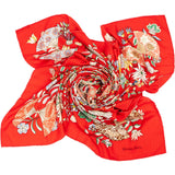 Hermès Eventails Cashmere Silk 140 Scarf Tuch FLEURS ET PAPILLONS DE TISSUS