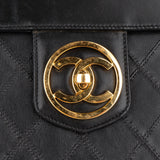 Chanel Jumbo Quilted Lambskin 24K Gold CC Vanity Case Handbag