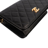 Chanel Quilted Lambskin 24K Gold Single Flap Shoulder Bag