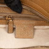 Gucci Monogram GG Canvas Metallic Leather Bree Tote Shoulder Bag