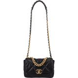Chanel 19 Quilted Lambskin Single Flap Crossbody Bag Small
