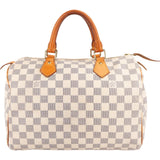 Louis Vuitton Monogram Damier Azur Canvas Speedy 30 Handbag
