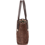 Gucci Monogram Suede GG Embossed Tote Handbag