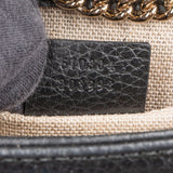 Gucci Grained Leather Interlocking GG Shoulder Crossbody Bag