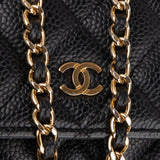 Chanel Quilted Caviar Leather CC Wallet On Chain Crossbody Bag