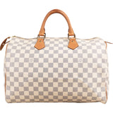 Louis Vuitton Monogram Damier Azur Canvas Speedy 35 Handbag