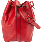 Louis Vuitton Red Epi Leather Sac Noé Petit Shoulder Bag