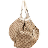 Gucci Monogram GG Canvas Sukey Large Hobo Tote Handbag