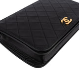 Chanel Quilted Lambskin 24K Gold Single Flap Shoulder Bag
