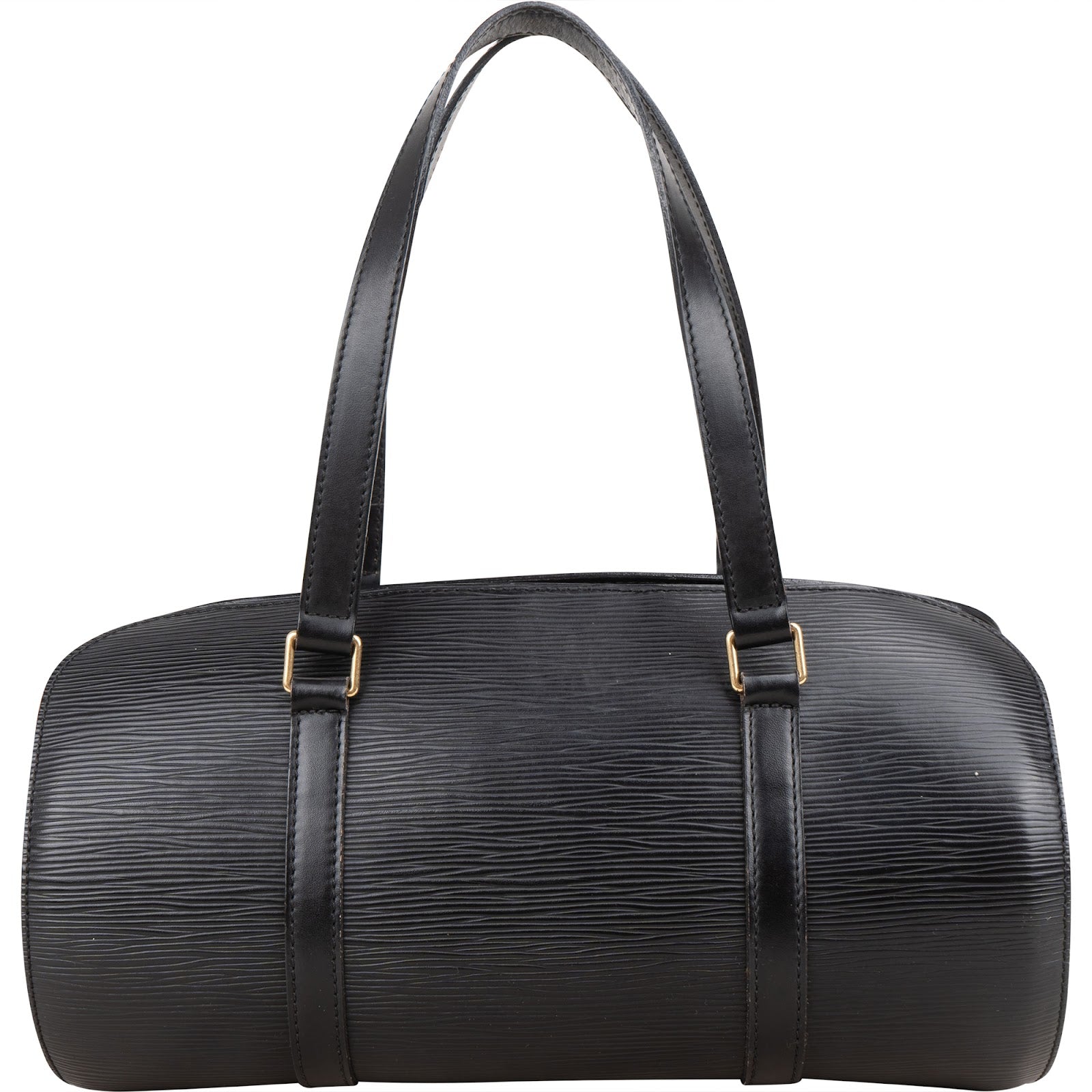 Louis Vuitton Noir Epi Leather Soufflot Handbag - vintageandkickz