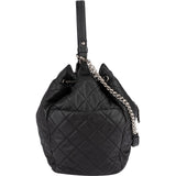 Chanel Quilted Lambskin Drawstring Bucket Shoulder Bag