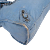 Balenciaga Blue Leather Classic City Handbag