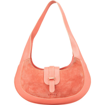 Loewe Suede Leather Hobo Shoulder Bag
