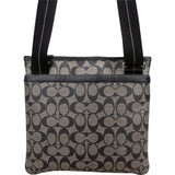 Coach Monogram Signature Stripe Tote Shoulder Bag