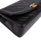 Chanel Quilted Lambskin 24K Gold Diana Single Flap Crossbody Bag