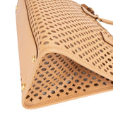 Prada Saffiano Leather Perforated Fori Tote Handbag
