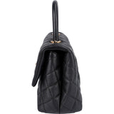 Chanel Quilted Caviar Leather Coco Handle Handbag