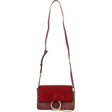 Chloé Suede Calfskin Faye Small Shoulder Crossbody Bag