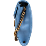Gucci Chevron Matelassé Leather GG Marmont Wallet On Chain Crossbody Bag