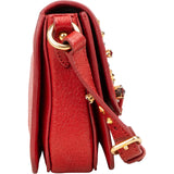 Miu Miu Red Studded Leather Bow Crossbody Bag