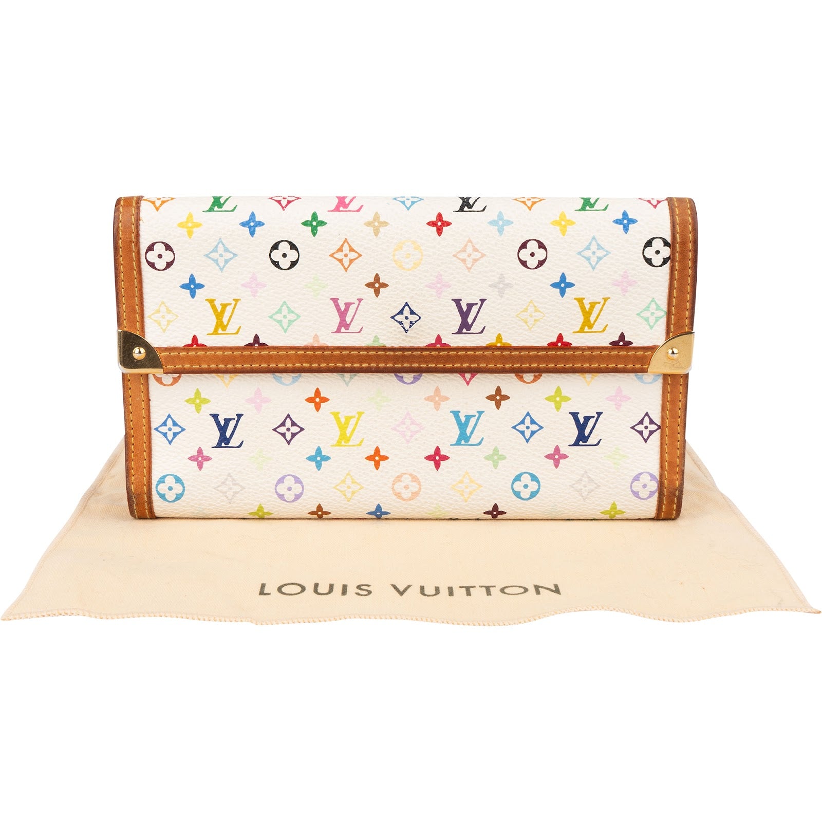 [🔄️B06 / F73] Louis Vuitton Canvas Monogram Multicolor Eliza Wallet - vintageandkickz