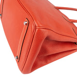 Hermès Pink Taurillon Clemence Birkin 35 Handbag Clay Red Bougainvillier
