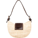 Fendi Zucchino Canvas Croissant Micro Handbag