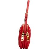 Miu Miu Matelassé Nappa Leather Double-Zip Mini Camera Handbag