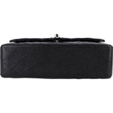 Chanel Quilted Caviar Leather Palladium Small Double Flap Shoulder Bag