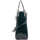 Christian Dior Cannage Patent Leather Medium Lady Dior Handbag