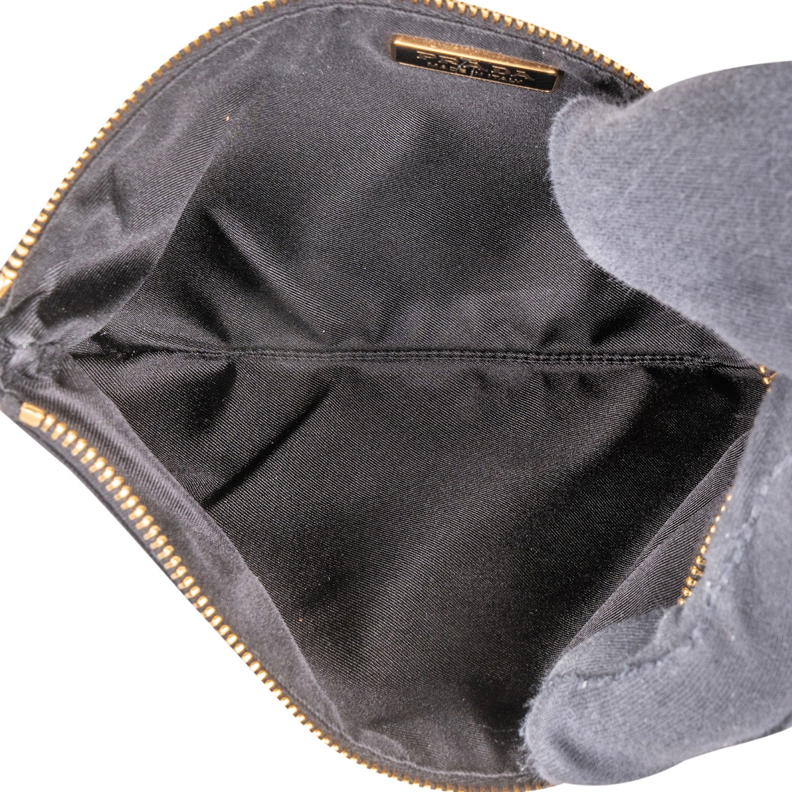 Prada Black Nylon Triangle Clutch - vintageandkickz