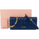 Miu Miu Matelassé Nappa Leather Wallet On Chain Crossbody Bag
