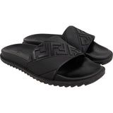 Fendi Monogram FF Motif Black Sandals Slides (43)