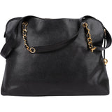 Chanel Caviar Leather CC Maxi Shopping Tote Shoulder Bag