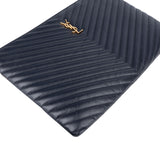 [🔄️B11 / F35] Saint Laurent Quilted Leather Monogram Pouch - vintageandkickz