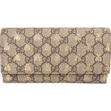 Gucci Monogram GG Supreme Bee Print Continental Wallet