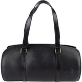 Louis Vuitton Noir Epi Leather Soufflot Handbag - vintageandkickz
