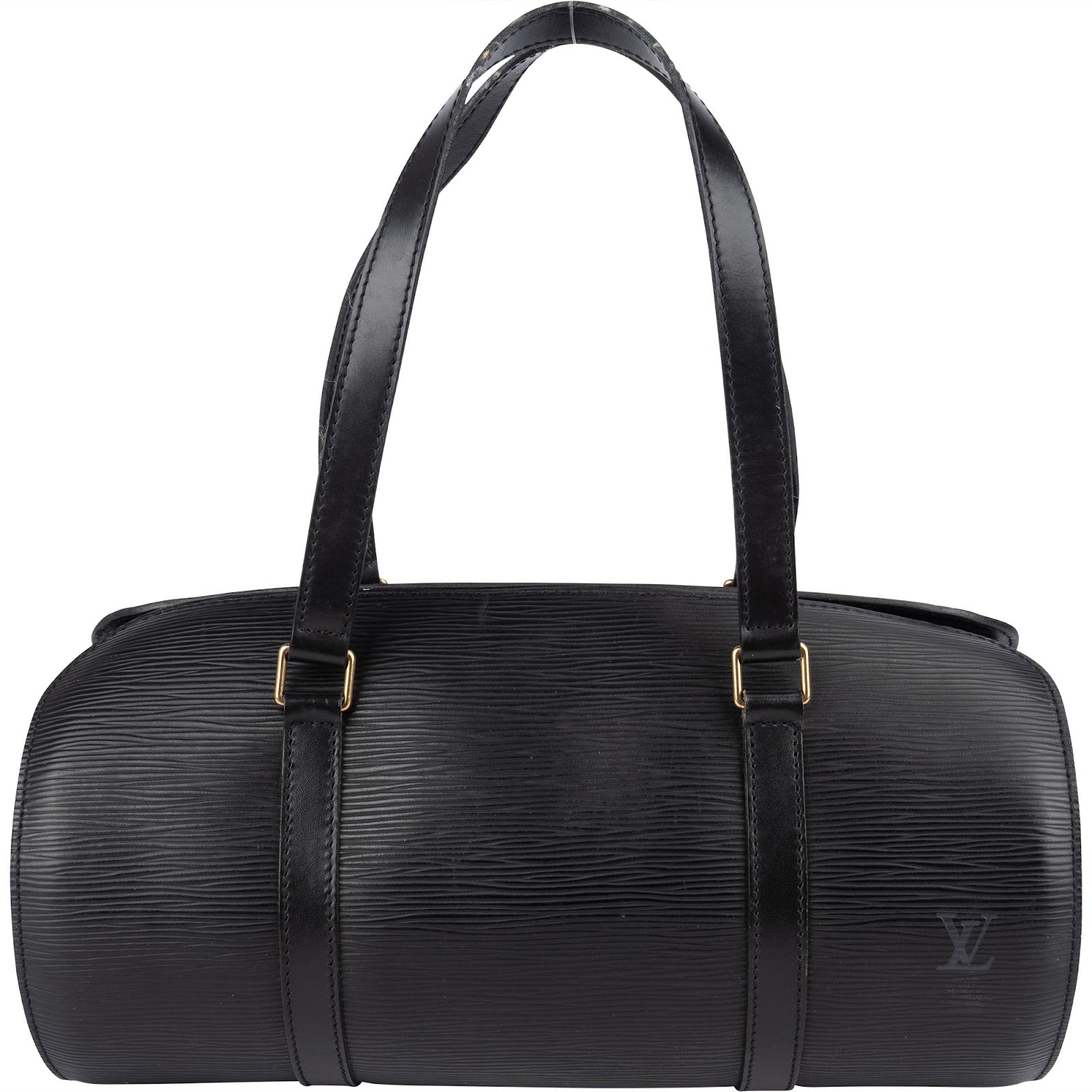 Louis Vuitton Noir Epi Leather Soufflot Handbag - vintageandkickz