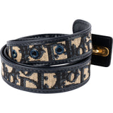 Christian Dior Oblique Trotter Monogram Jacquard Blue Leather Belt (70)