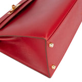 Hermès Rouge Epsom Leather Kelly Sellier 28 Handbag