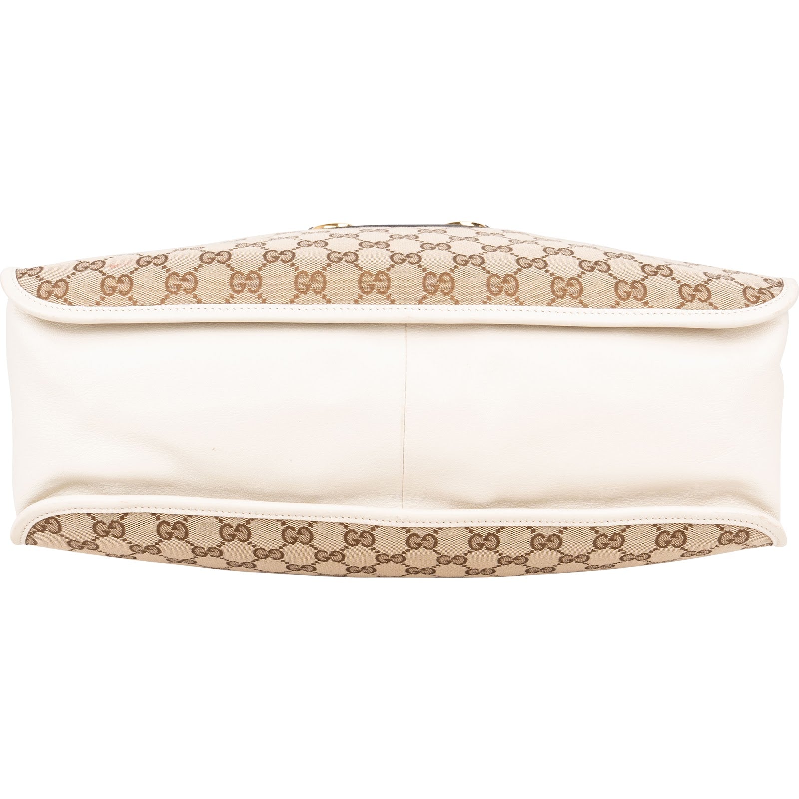 Gucci Monogram GG Canvas Horsebit Tote Shoulder Bag - vintageandkickz